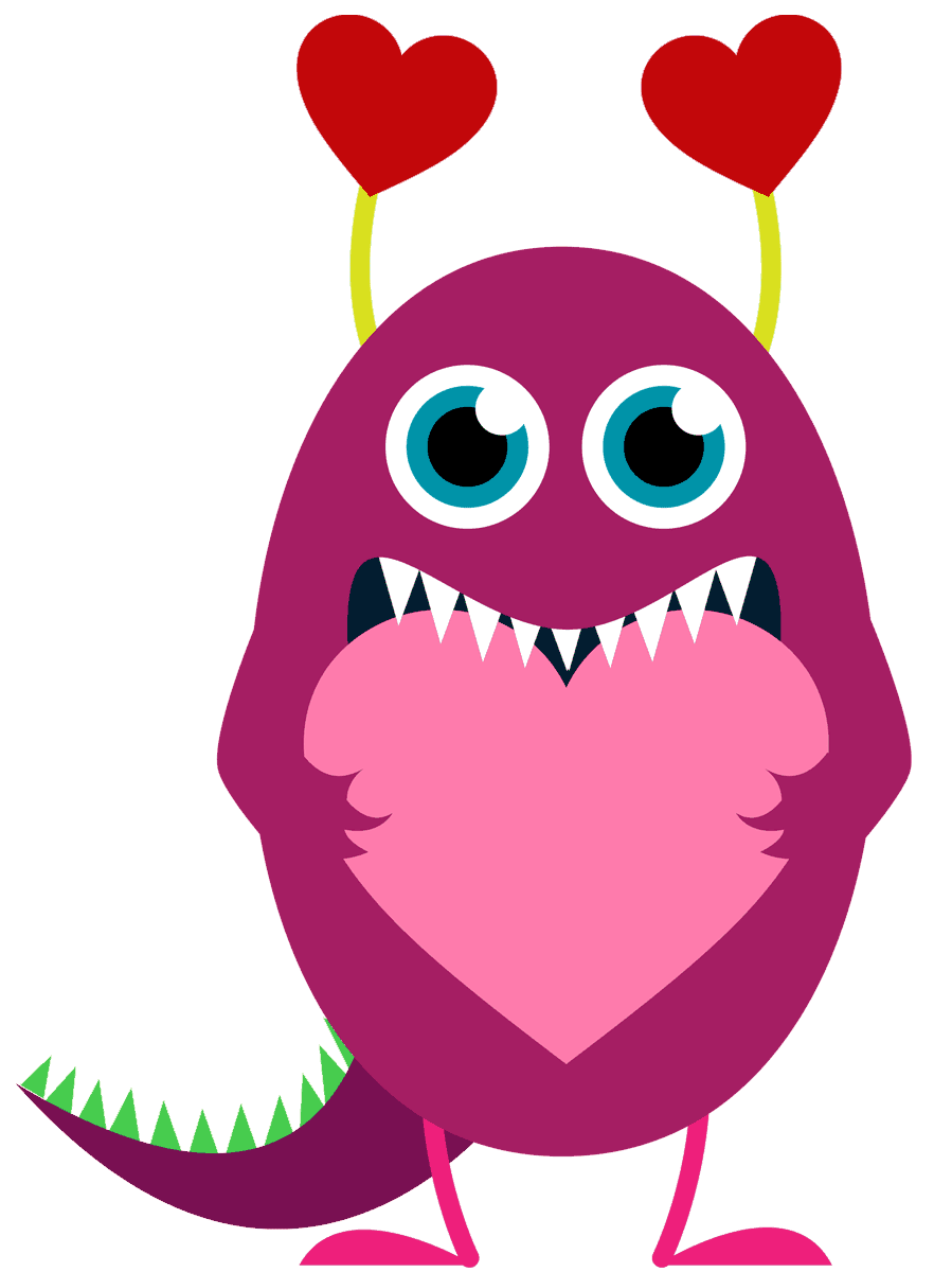 Valentines day pin by katelynn jagannathan monster clip valentine clipart vector