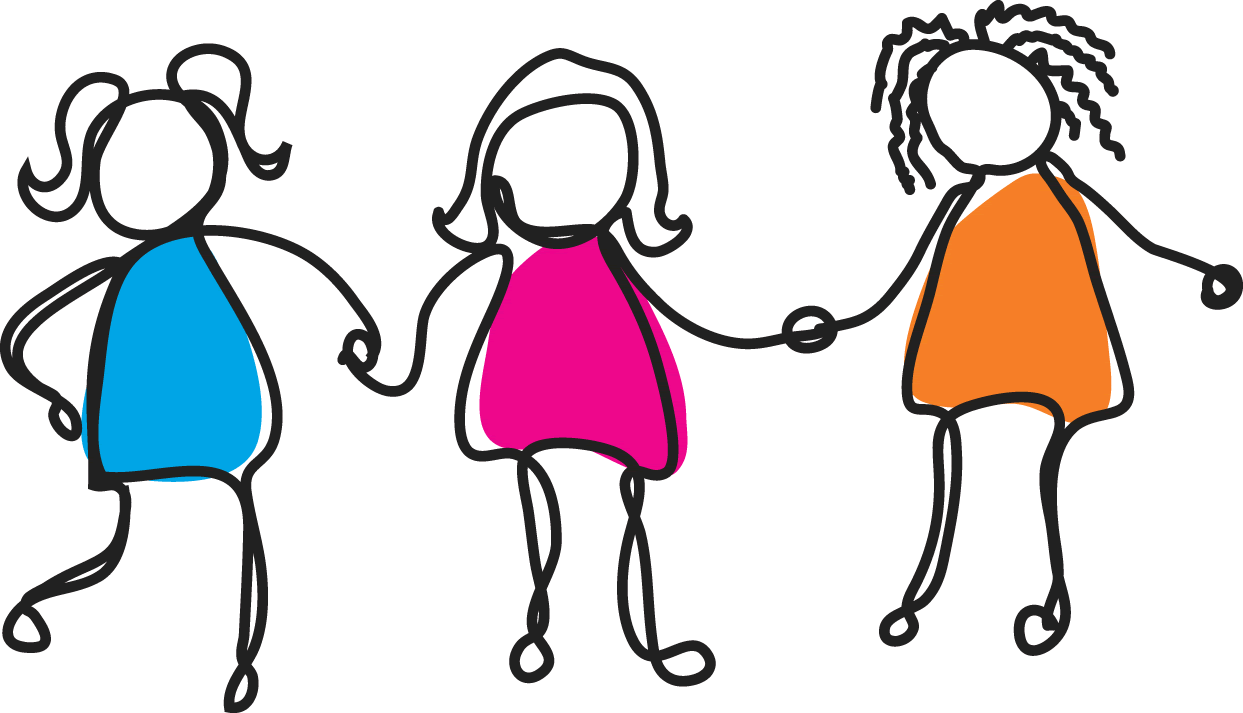 Hand sisters silhouette clipart suggest free