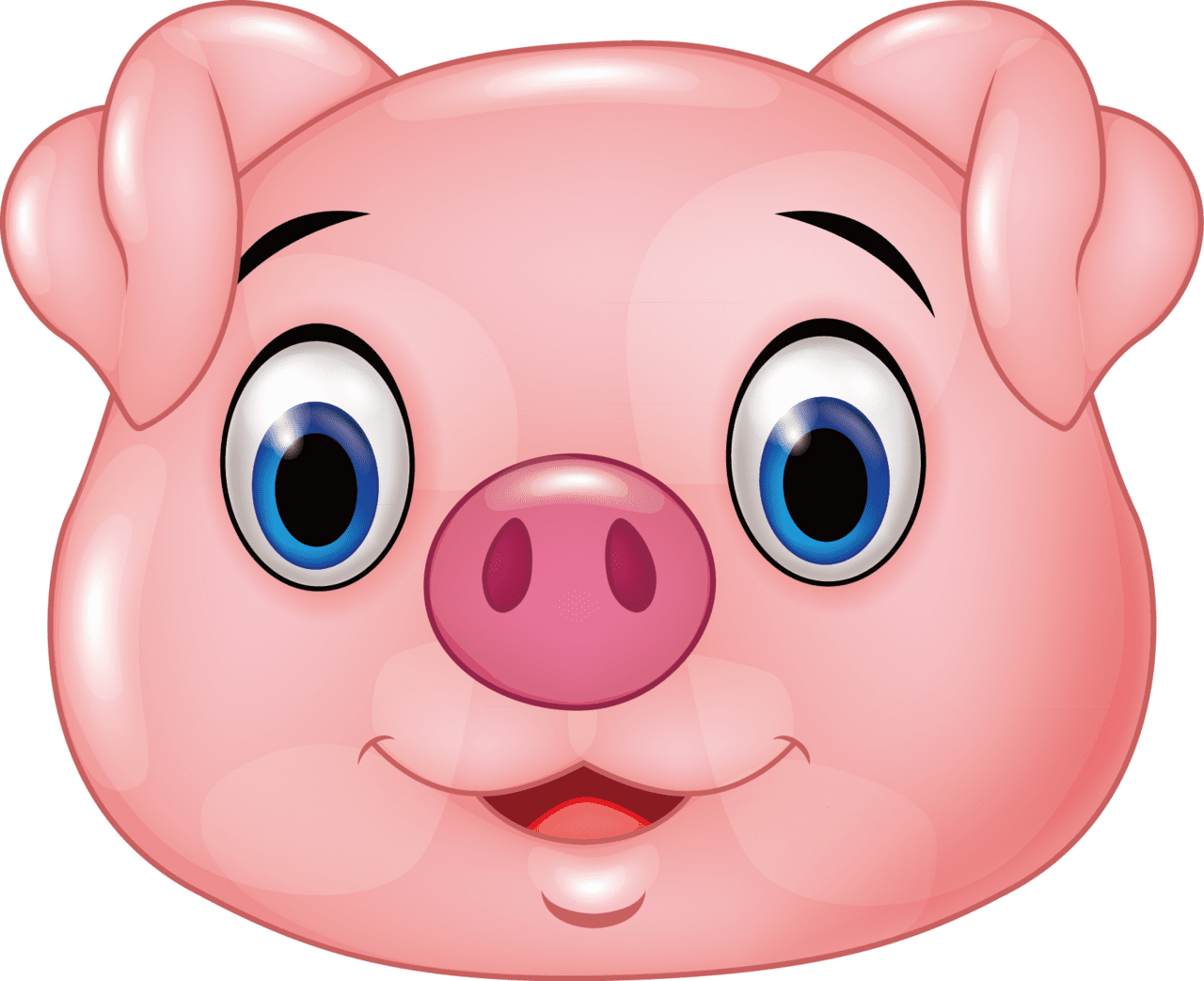 Pig pin page clipart transparent