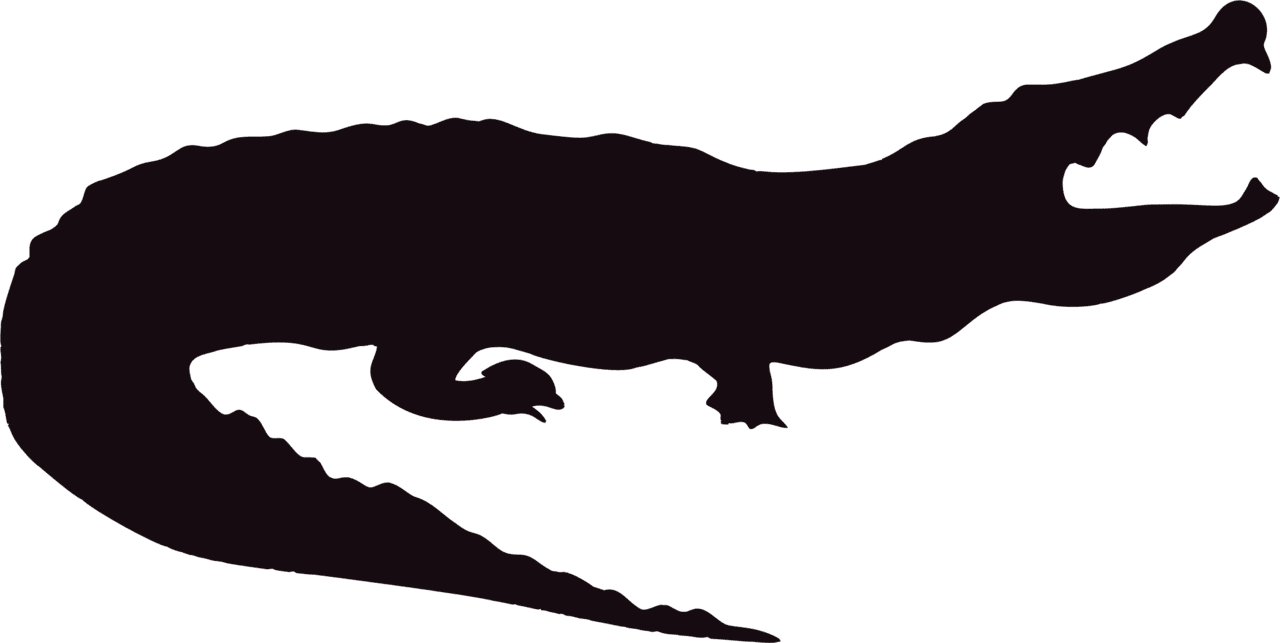 Alligator silhouette clipart background