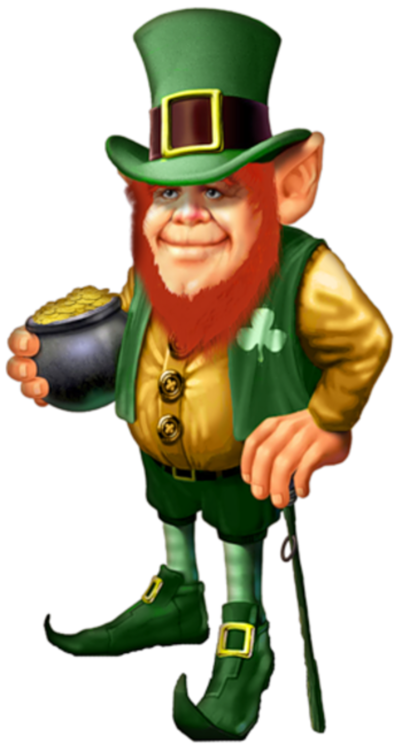 Leprechaun pin page clipart logo