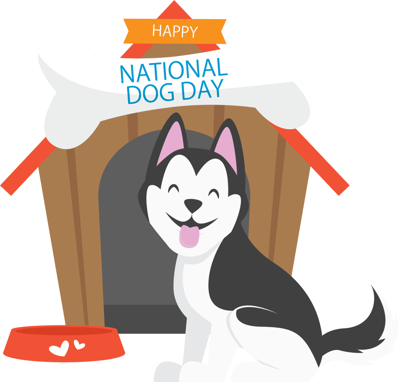 August happy dog day vector img national dogs crafts clipart