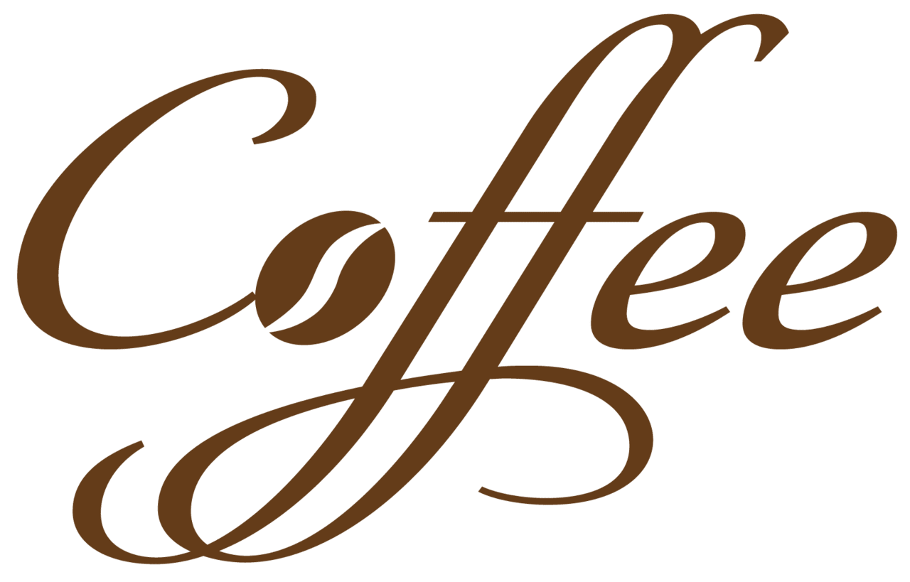 Coffee decorative text vector clipart