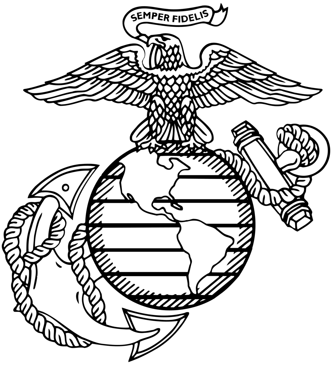 Globe marine corps emblem usmc marines logo clipart