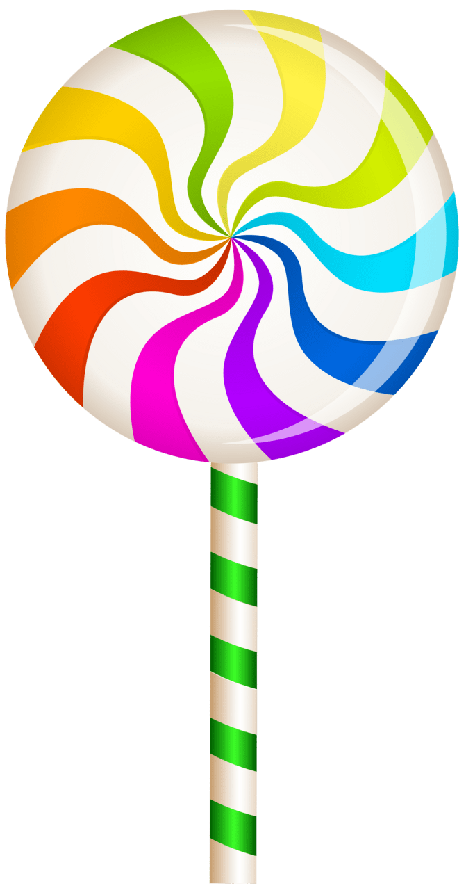 Candy multicolor swirl lollipop clipart image