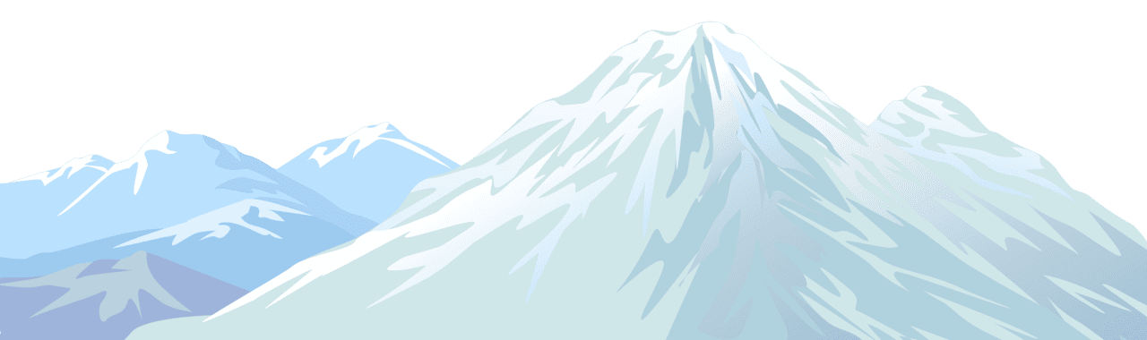 Winter snowy mountain clipart image 2