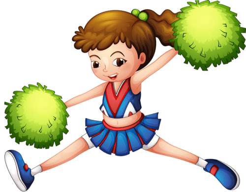 Cheerleader clipart vector