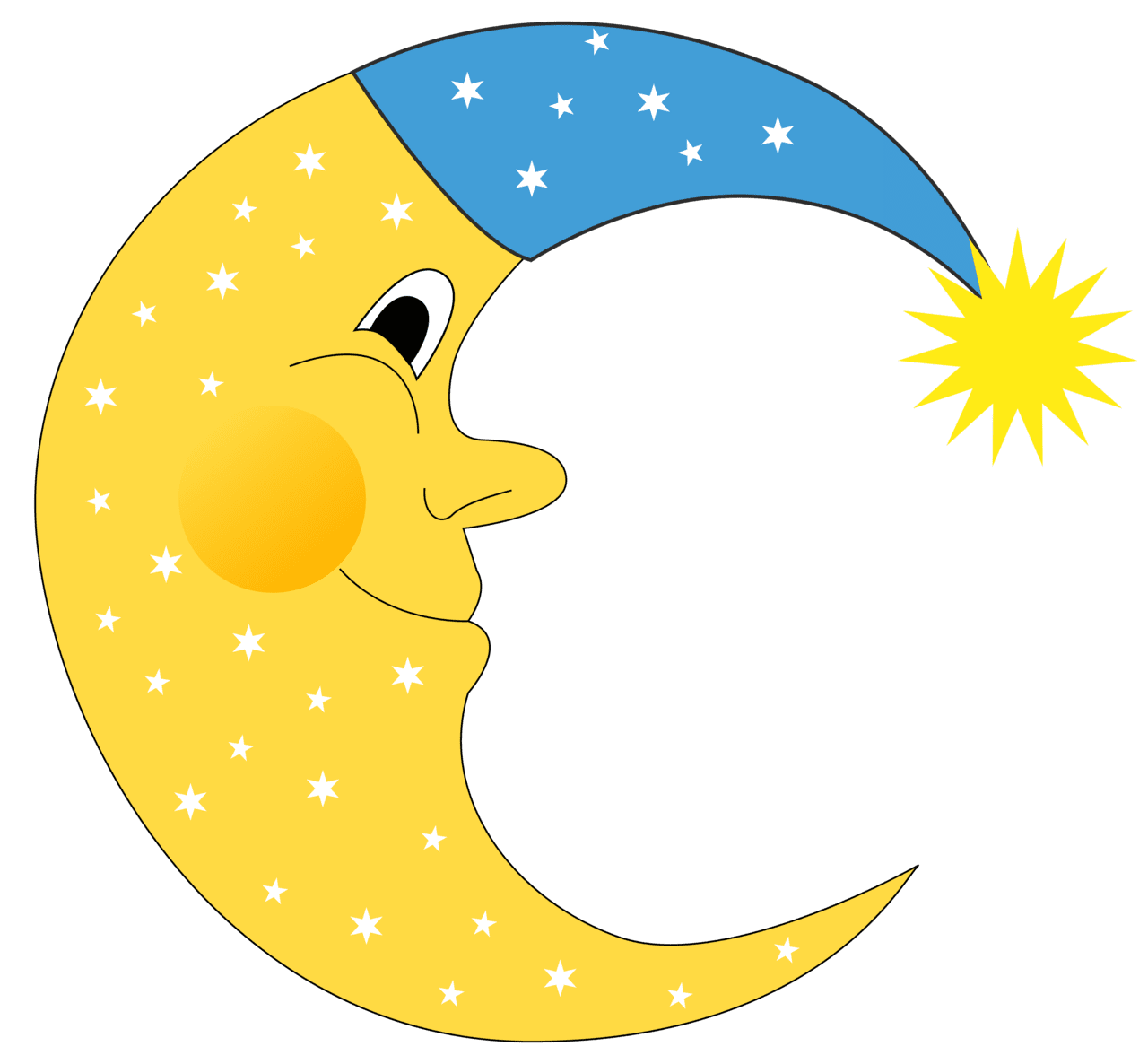 Moon clipart background