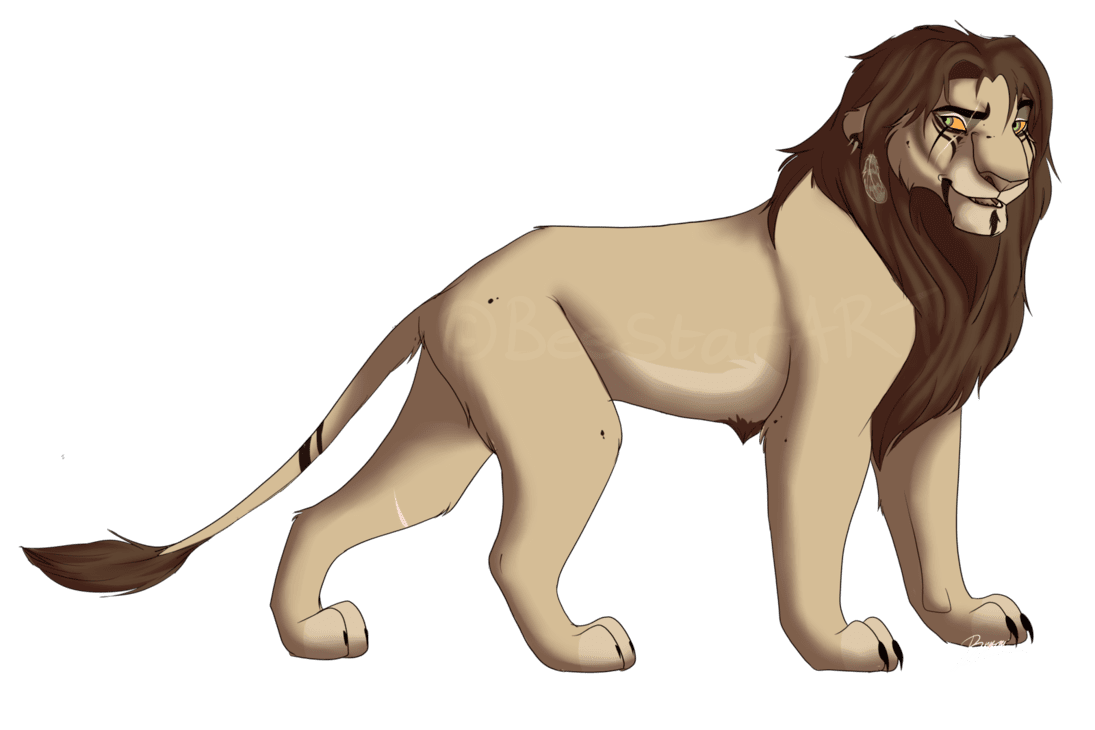 Lion pin page clipart background 3