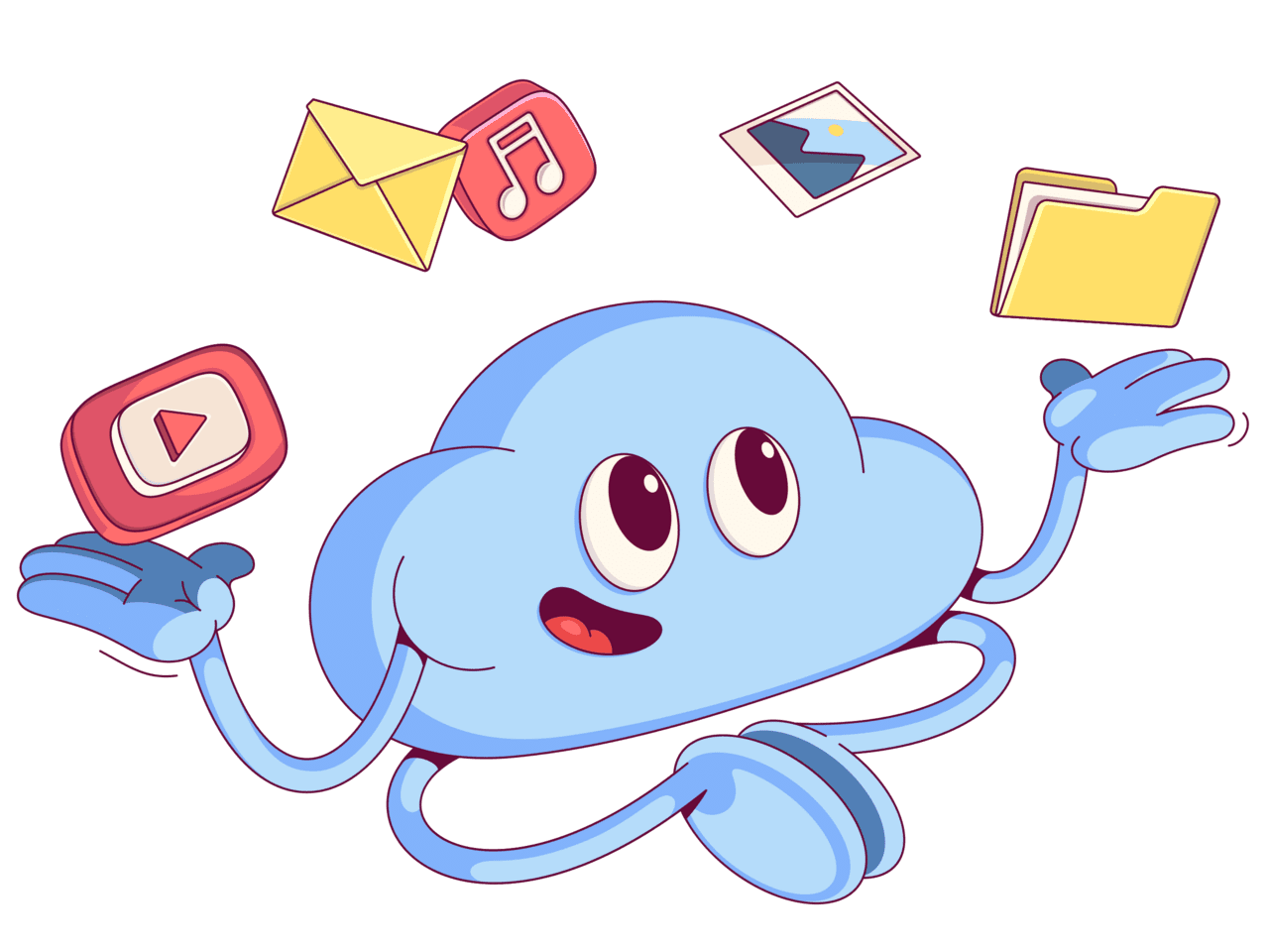 Cloud storage with clipart free