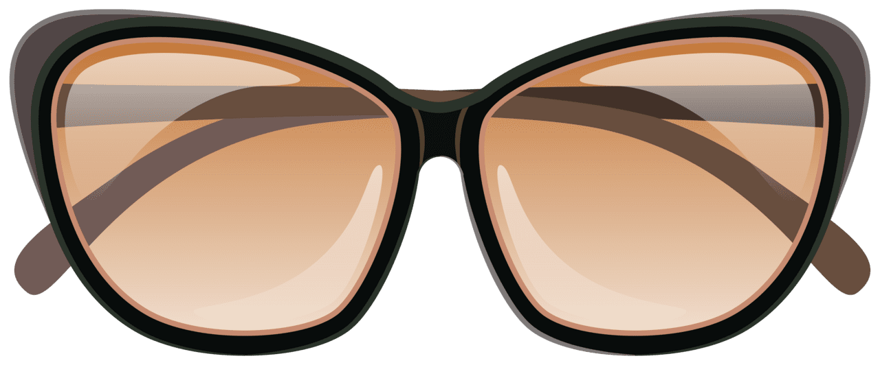 Brown sun glasses clipart image