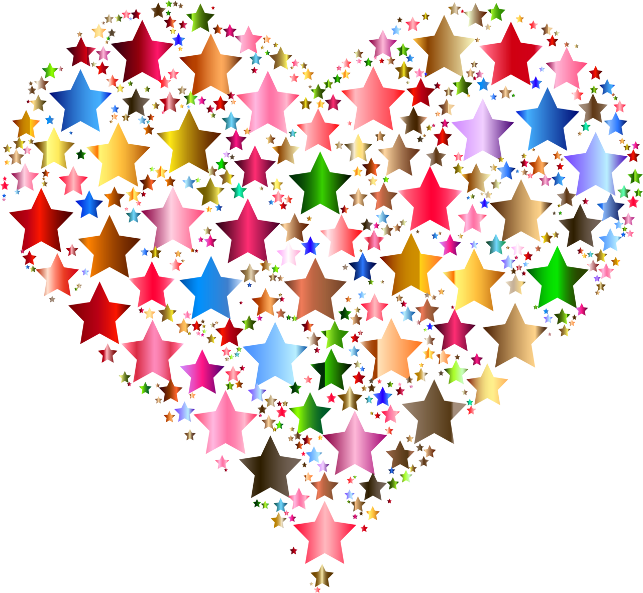 February colorful stars clipart clipground picture