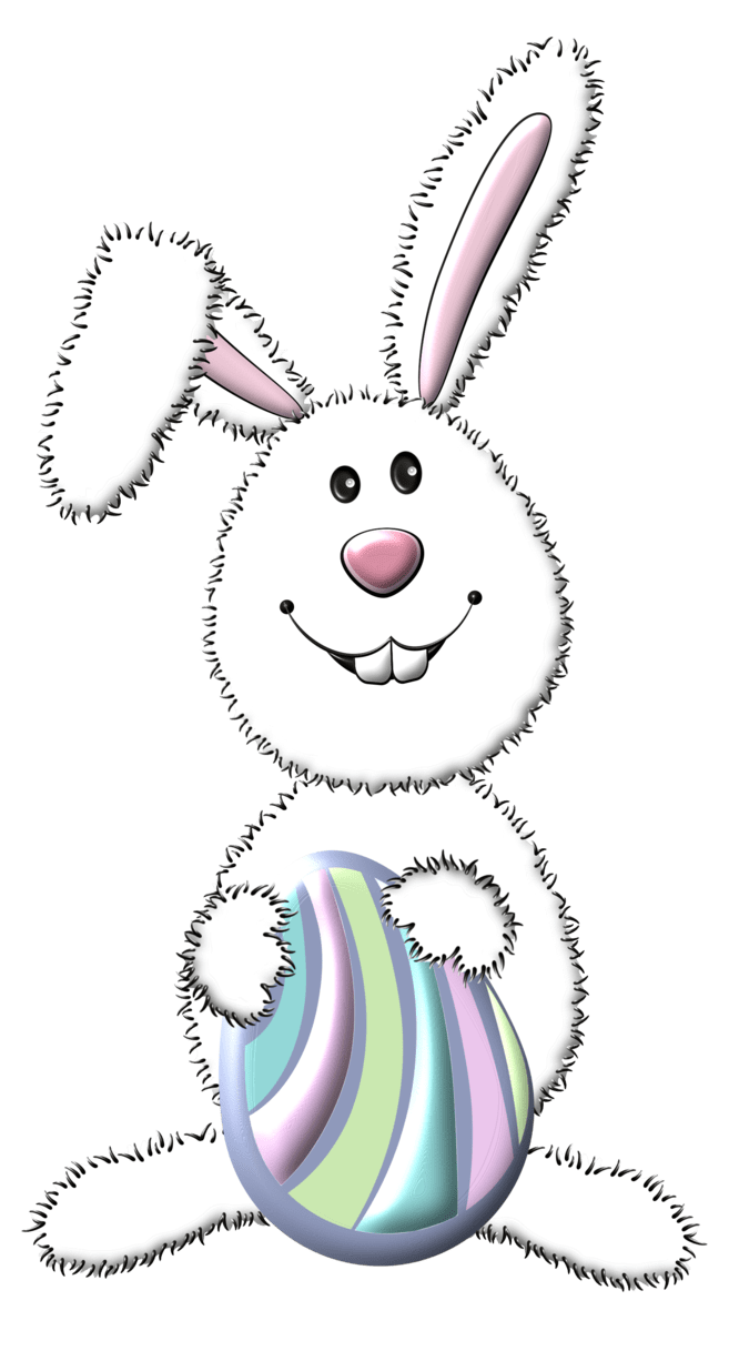 Easter bunny pin page clipart background