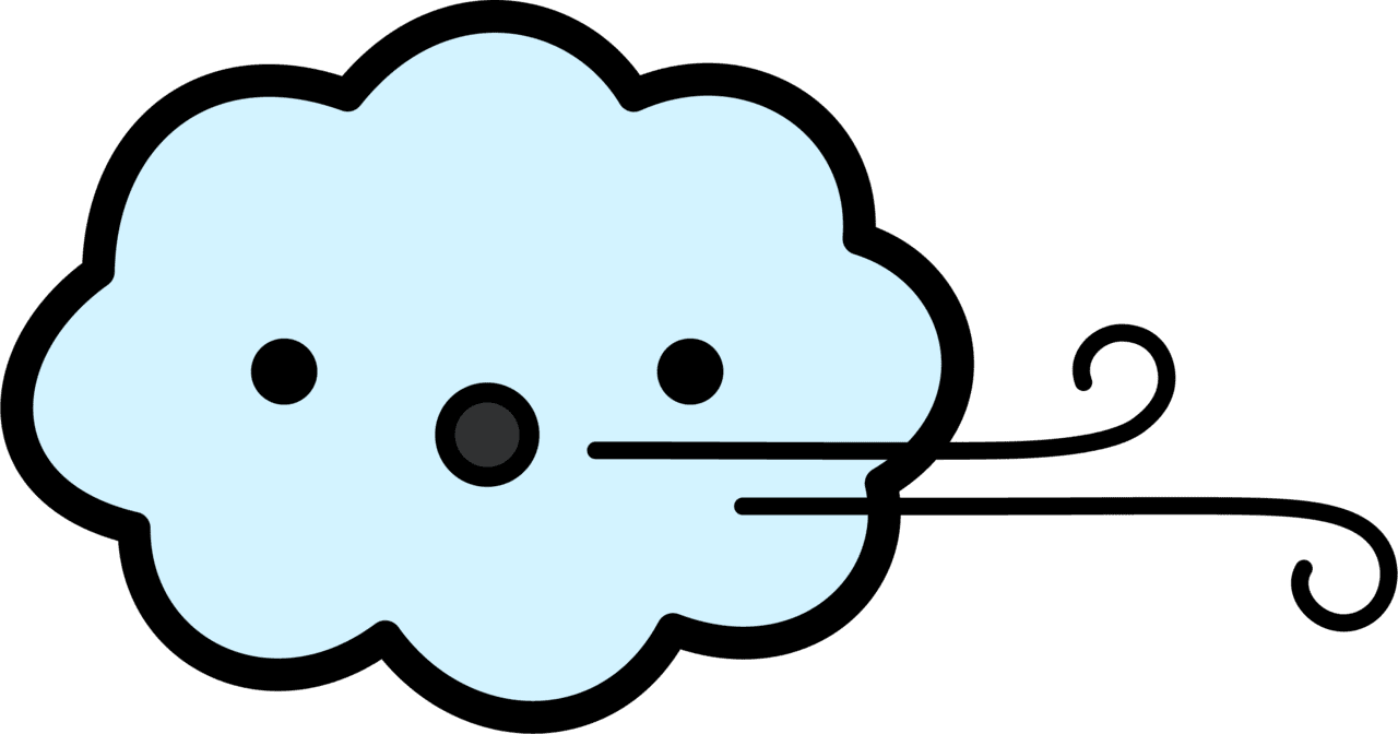 Funny cartoon cloud sticker clipart free