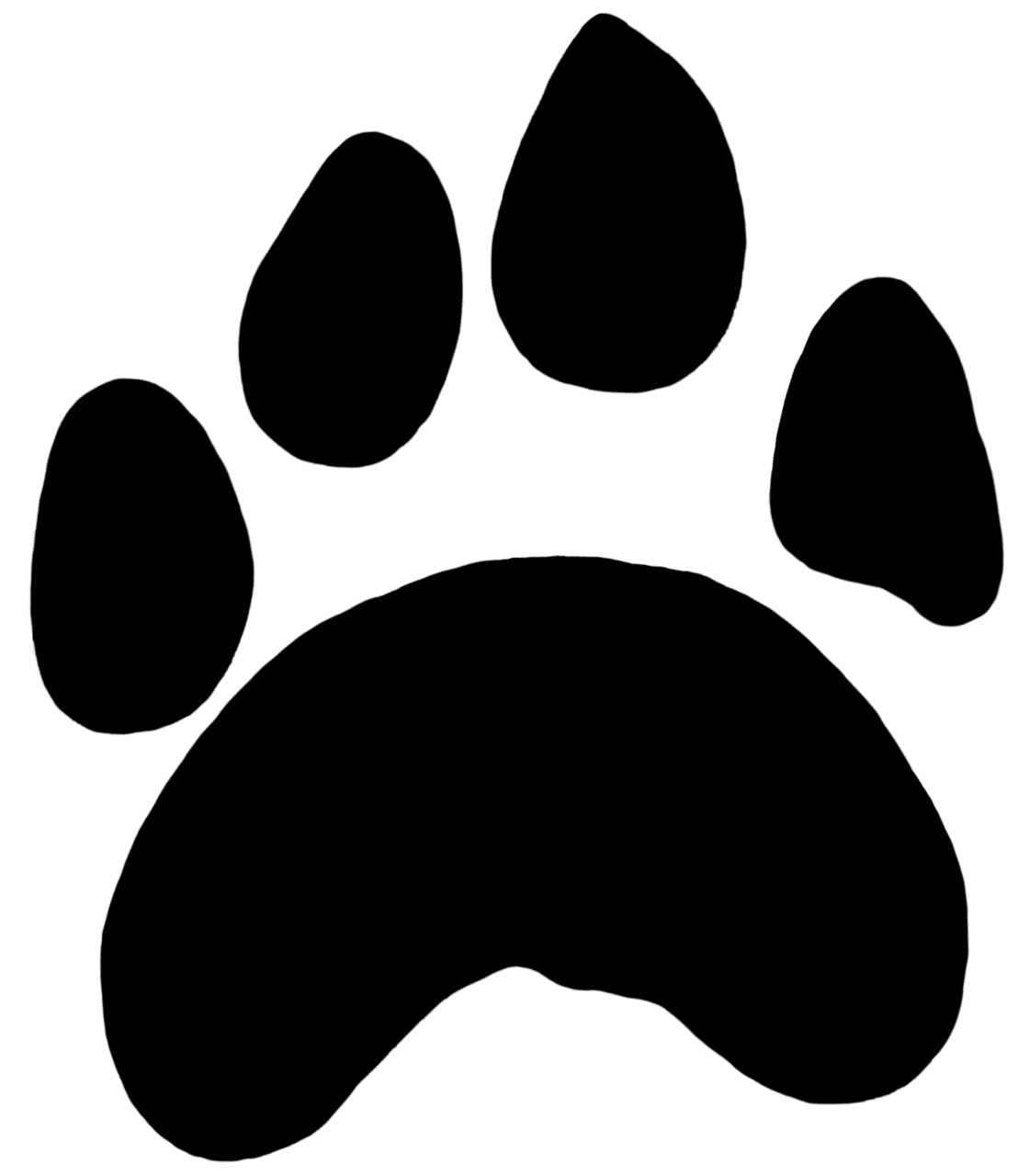 Tiger paw prints clipart image