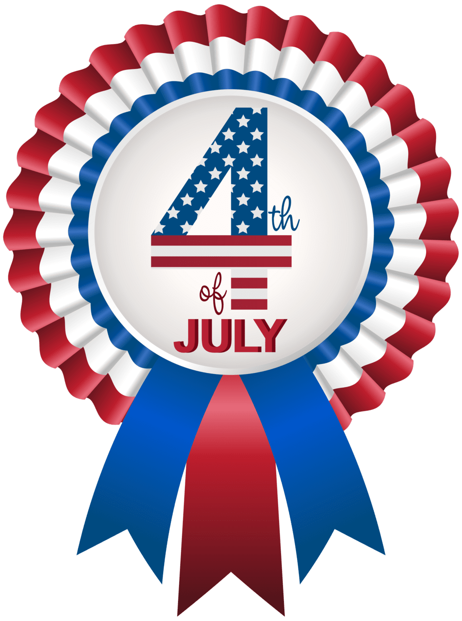 4th of july th rosette clipart image