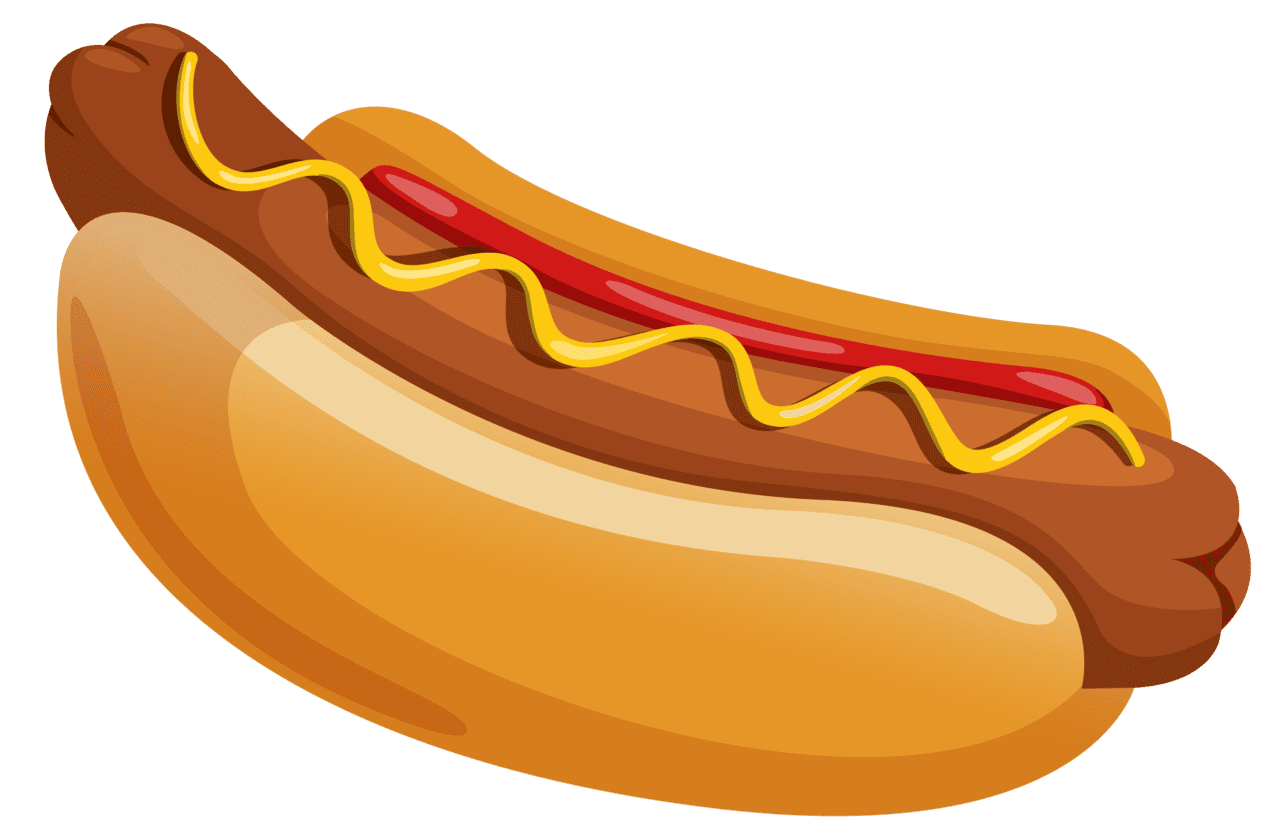 Hot dog clipart background