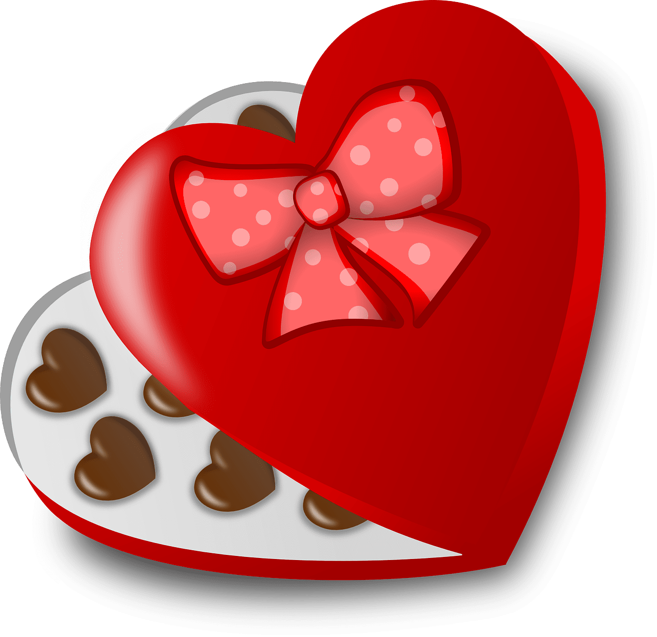 Valentines day box candy chocolate vector graphic clipart