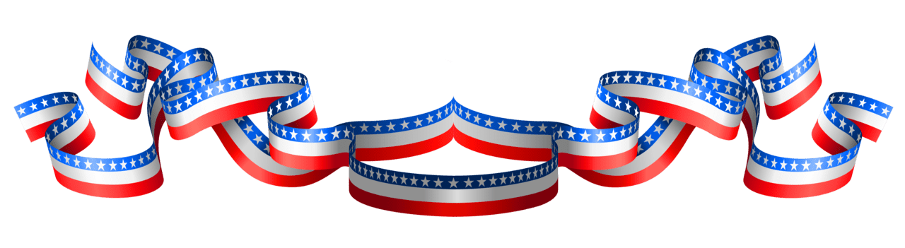 4th of july usa flag band decoration clipart vector