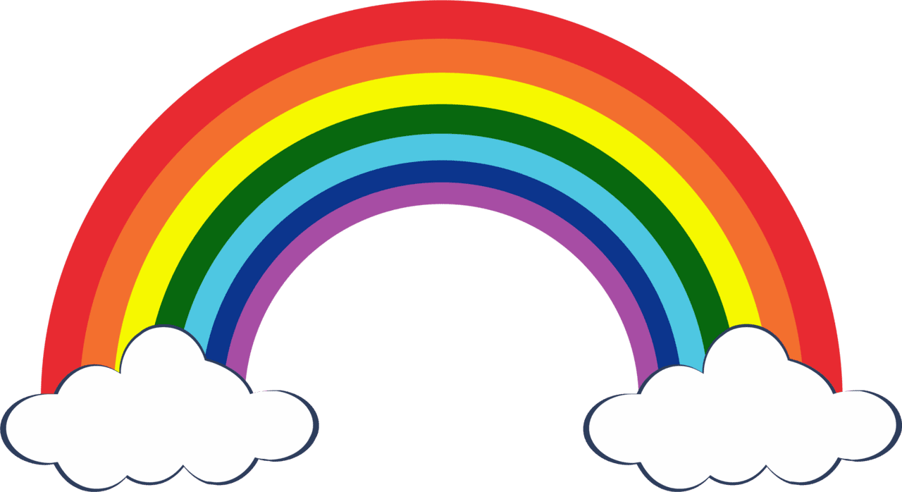 Cloud rainbows clipart printable rainbow pictures full size pinclipart