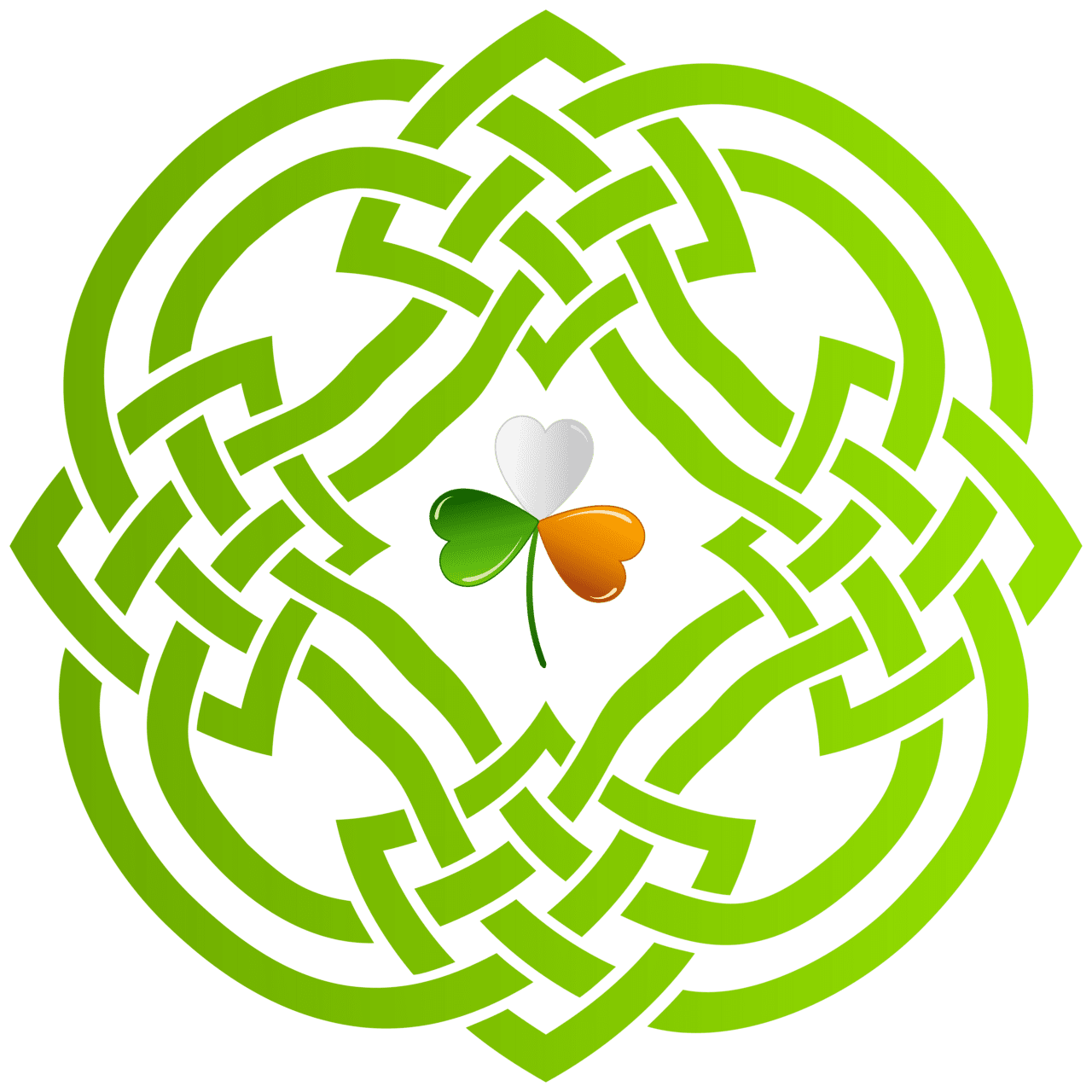 Shamrock irish design clipart image