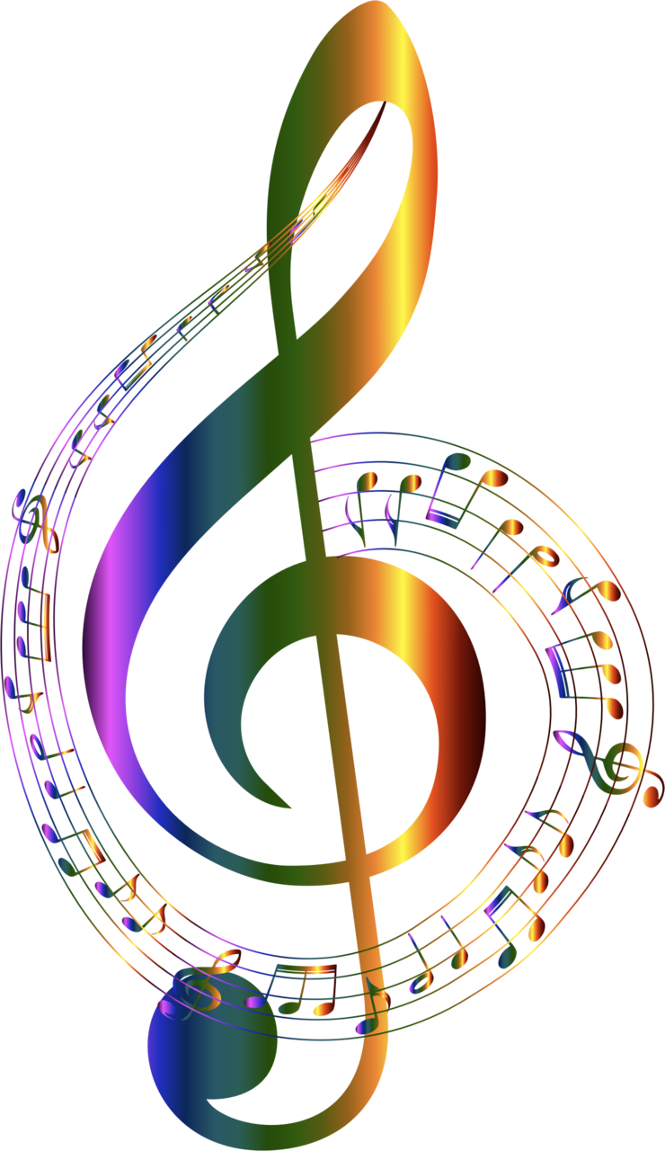 Music note chromatic musical notes typography no background by gdj zik vmeleri sanatsal resimler desenler clipart