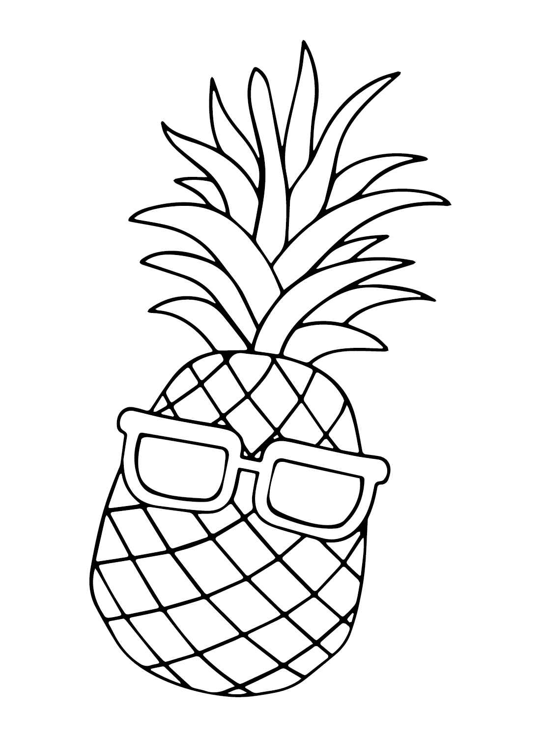 Pineapple eapples color pages gpagesonly clipart free