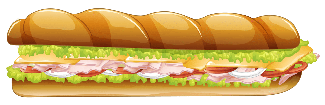 Food long sandwich vector clipart image