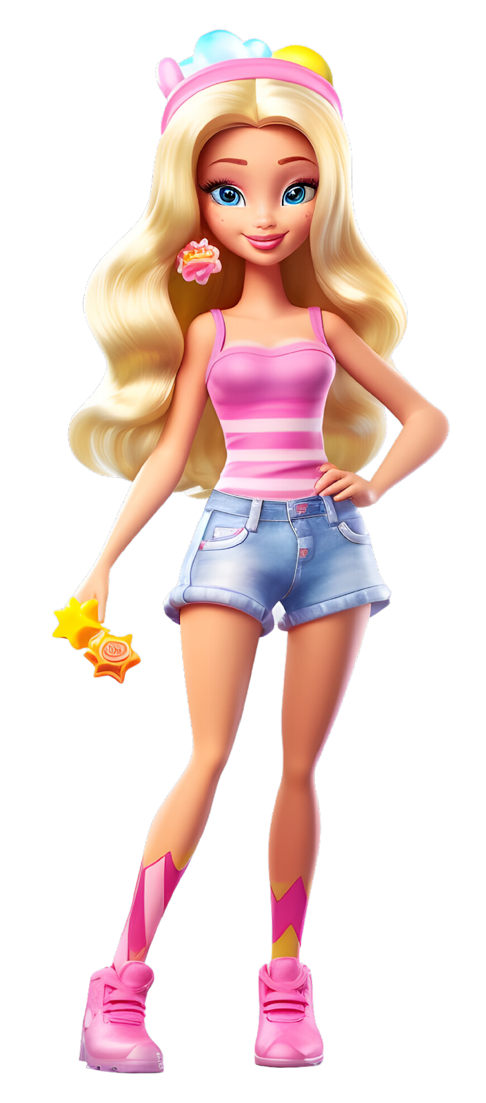 Barbie page clipart vector