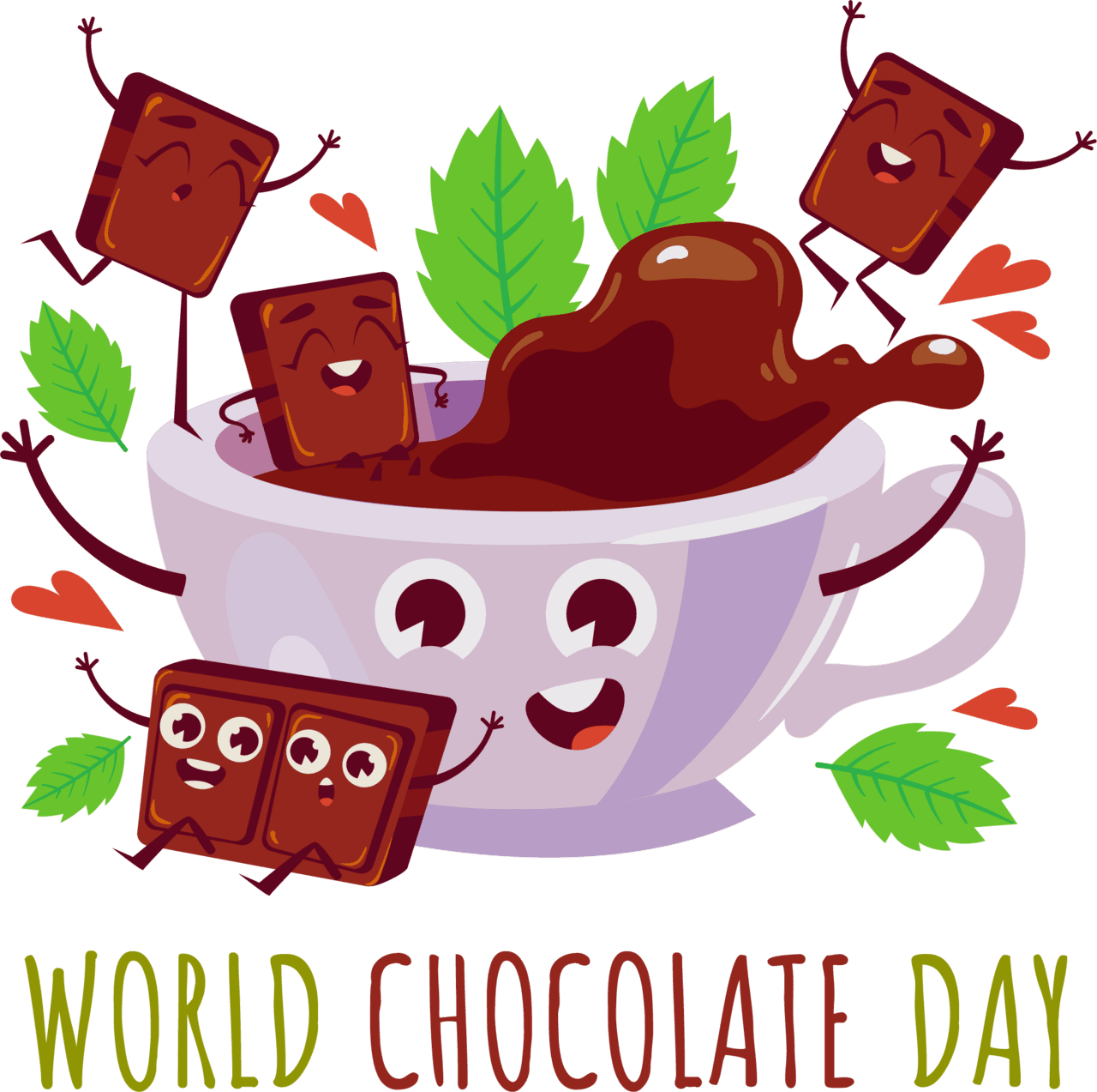 Cooking world chocolate day clipart theme design background