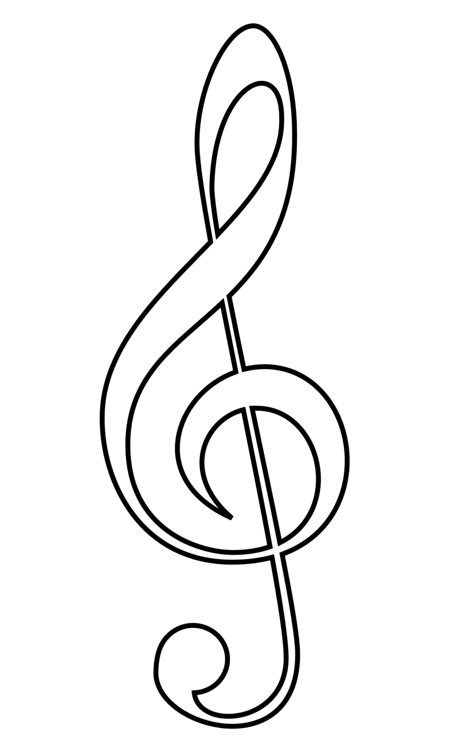 Music note treble clef moldes de notas musicais arte festas sica tem tica clipart free