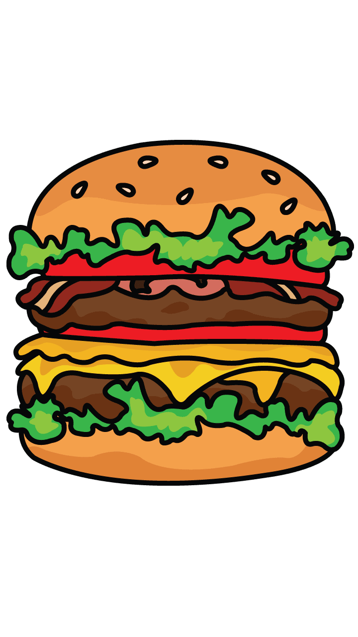 Best ham burger drawing ideas clipart picture