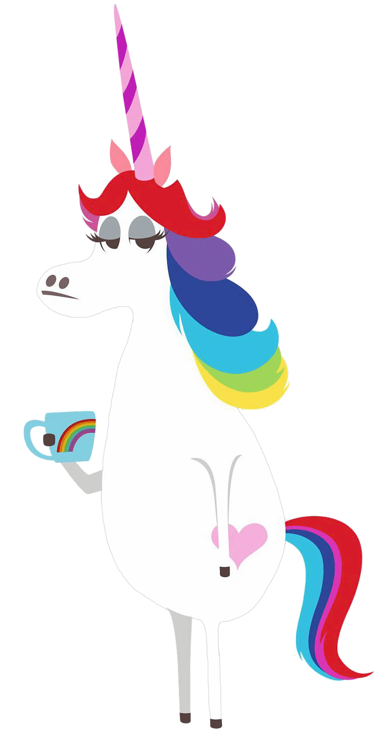 Unicorn pin page clipart picture 2