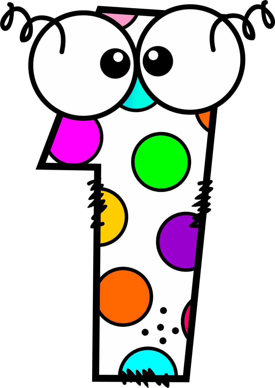 Math animated number clipart for classroom and crafts photo