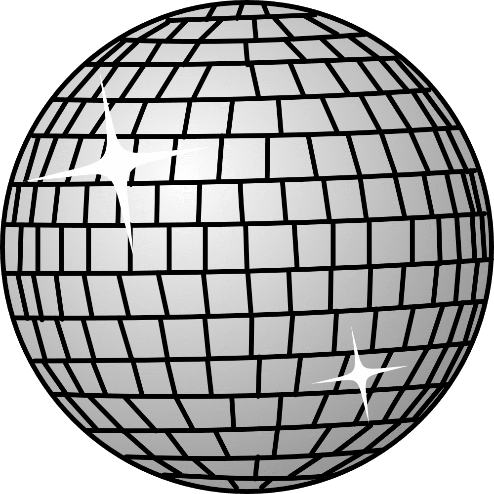 Labels clipart disco ball logo