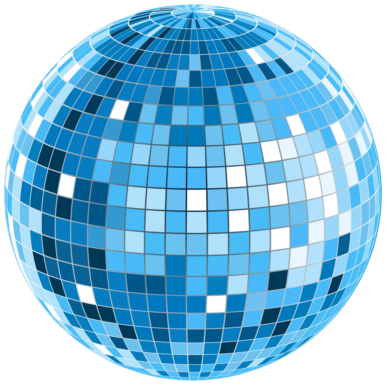 Blue disco ball clipart image