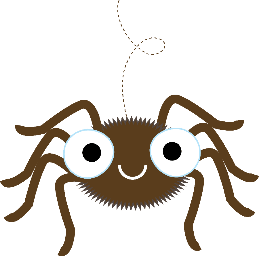 Spider pin page clipart transparent