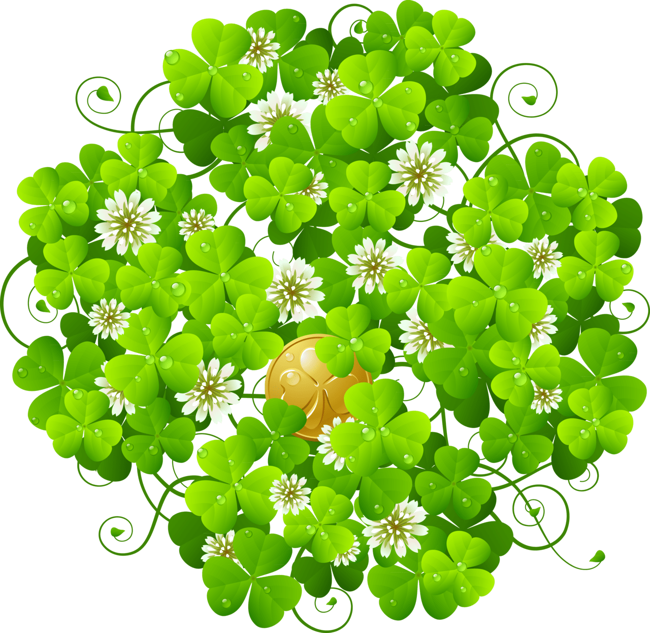 Leaf clover pin page clipart photo 3