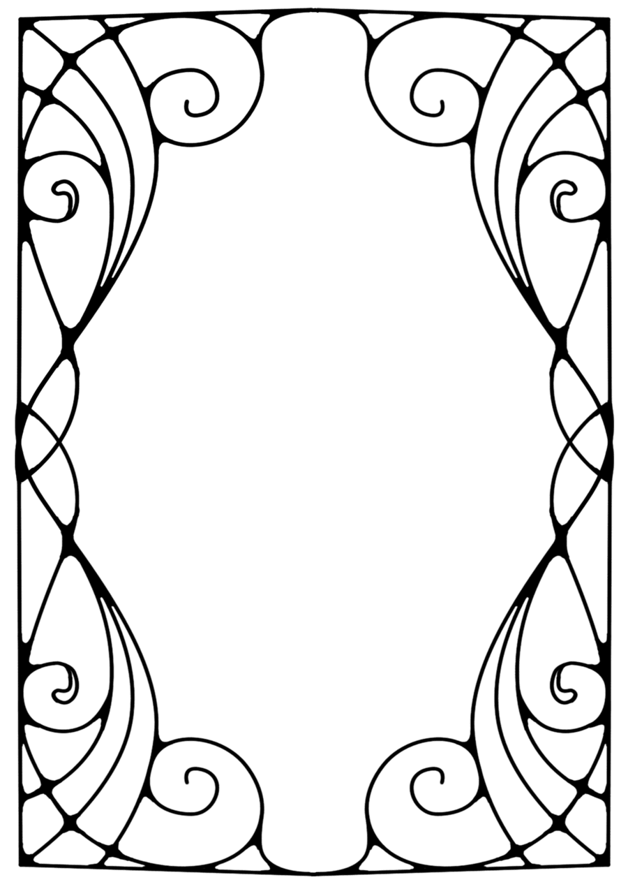 September add touch of elegance to your art with nouveau frames clipart image