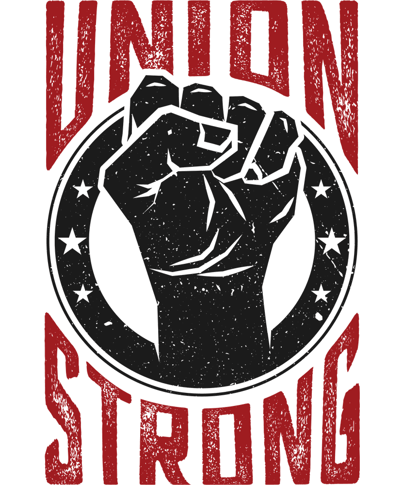 Labor day union strong pro worker protest light art print by superdesign clipart clip art