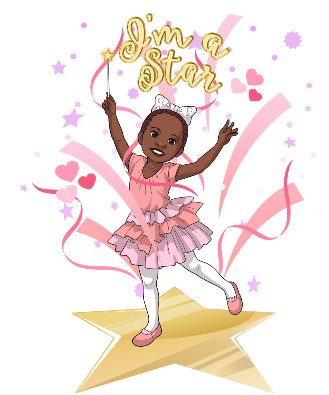 Cheerleader brown girls club clipart picture