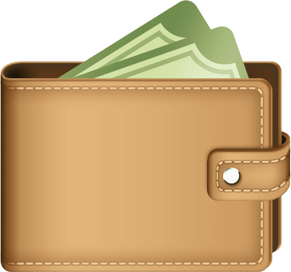 Cash wallet clipart image