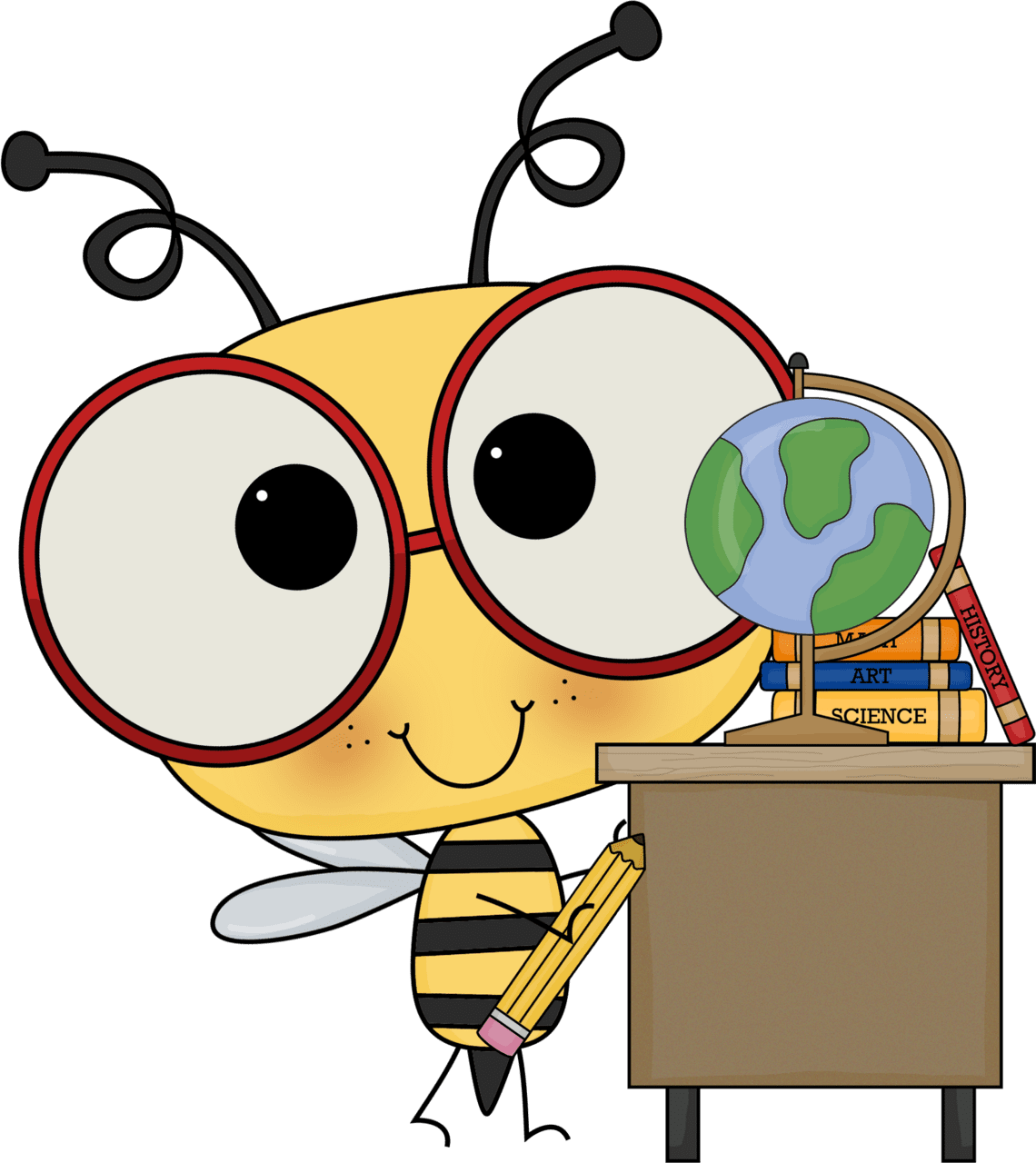 Beehive schoolnotes abeja estudiosa clipart clipartmax photo