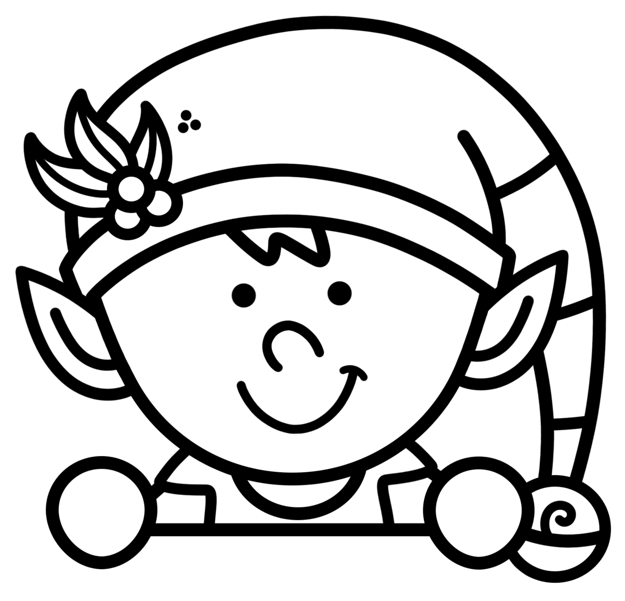 Elf pin page clipart vector 3