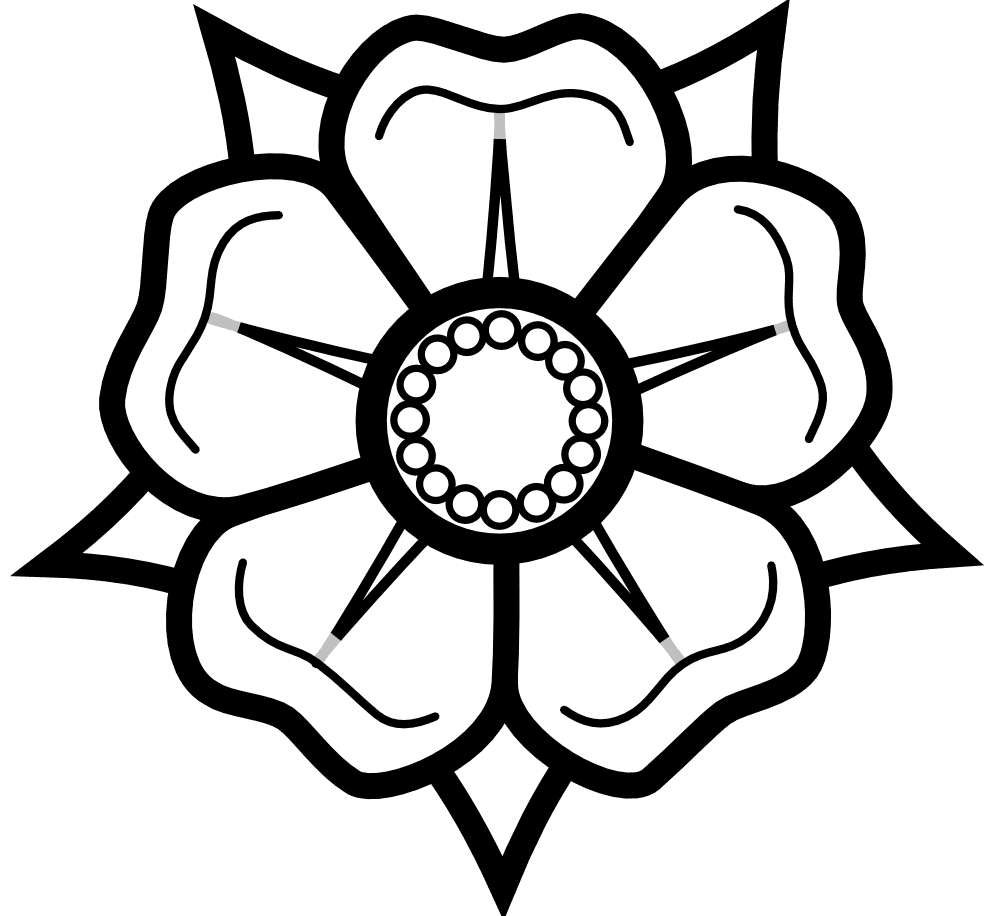 Flower black and white pin page clipart vector