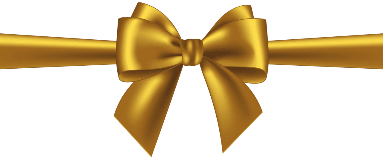 Gold bow clipart photo