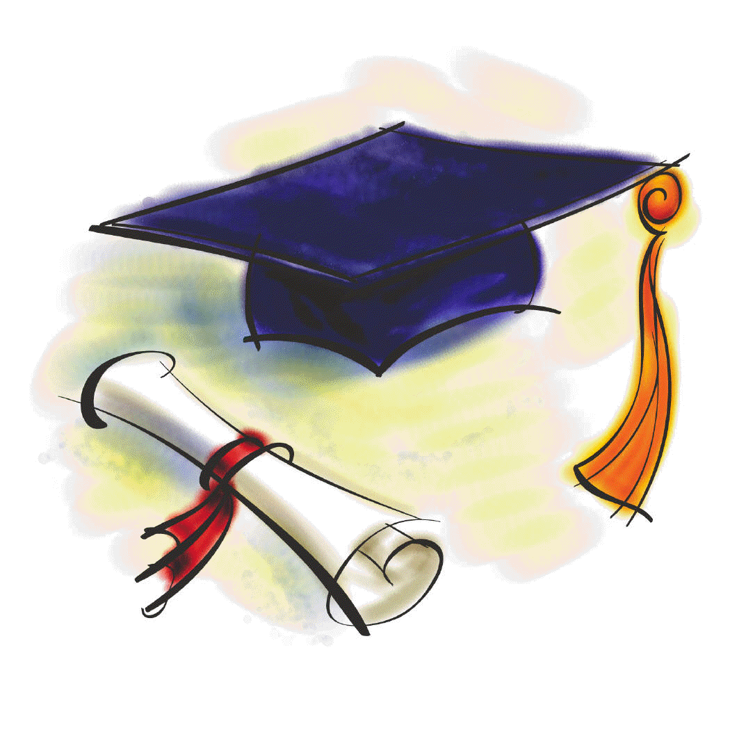 Graduation cap pin page clipart image