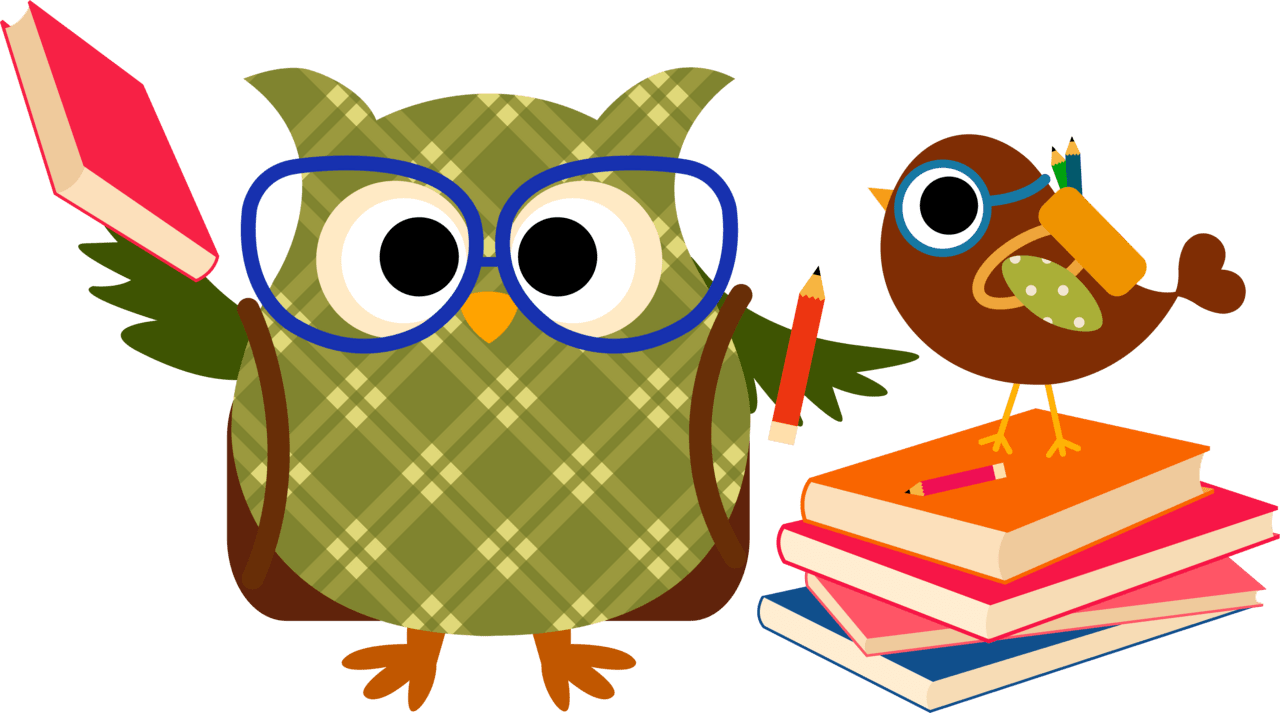 Owl pin page clipart background 4