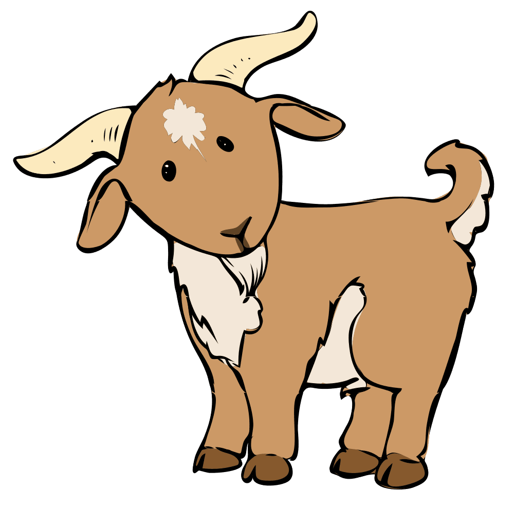 Cute this cartoon goat clipart has panda images