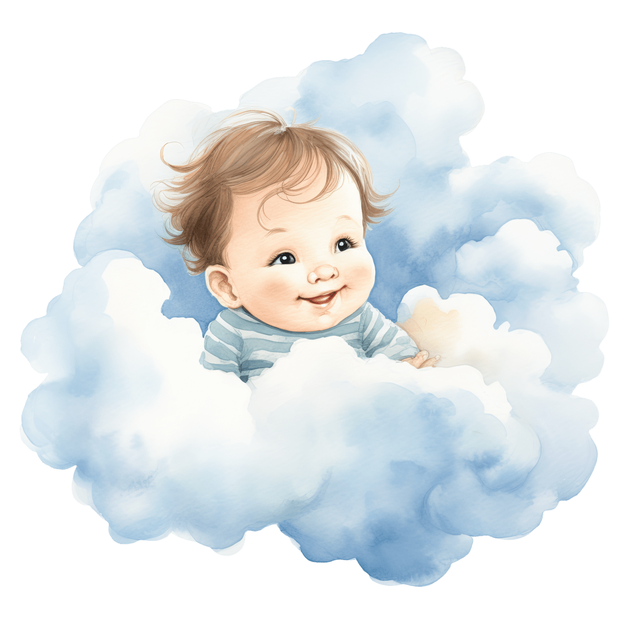 Cloud borne baby art newborn clipart infant transparent